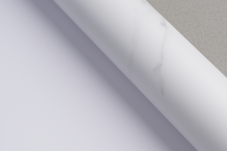 Filme decorativo de impressão de PVC em mármore branco Jazz