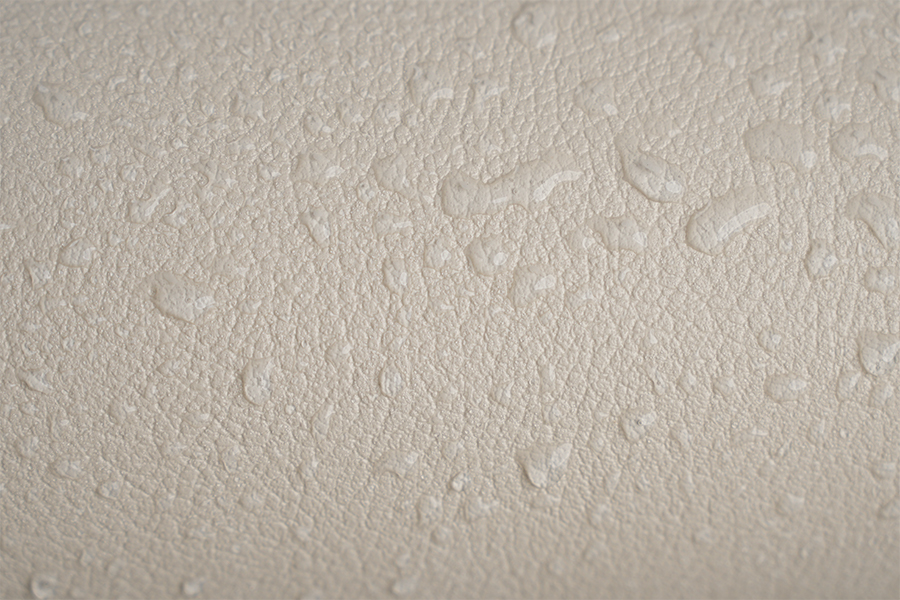 Filme decorativo de PVC com textura de couro sintético de cor clara