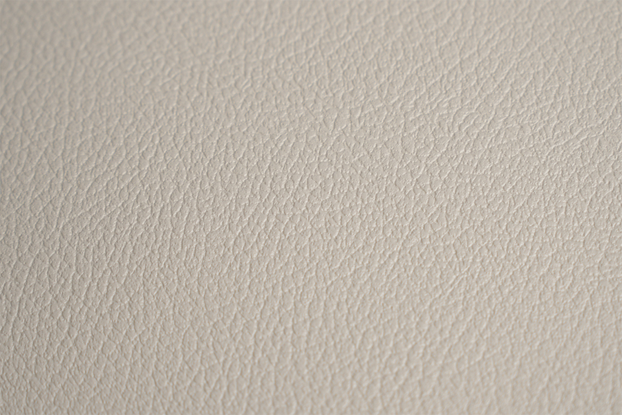 Filme decorativo de PVC com textura de couro sintético de cor clara